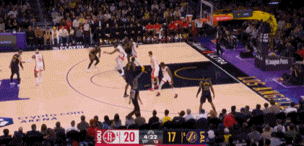 詹姆斯率湖人双杀火箭 杜兰特空砍23+6+4