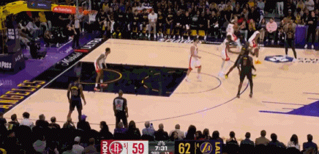 詹姆斯率湖人双杀火箭 杜兰特空砍23+6+4